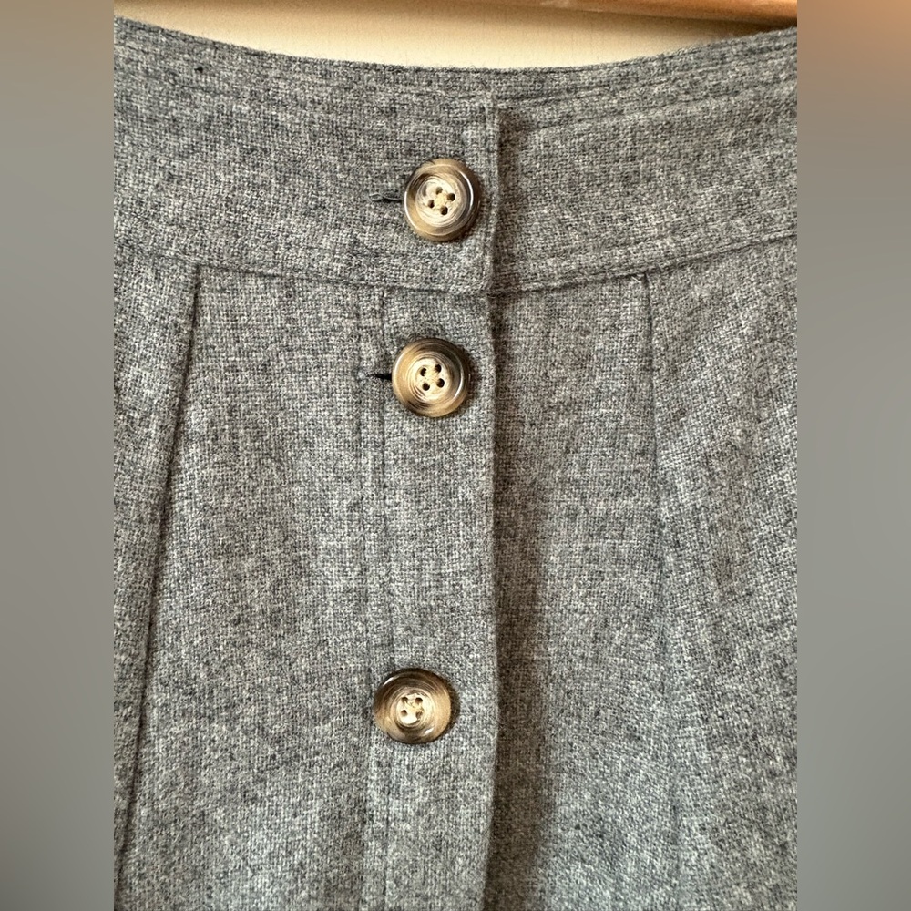 Loeffler Randall high waisted wool A-Line Skirt with pockets size 4, like new - Picture 2 of 12